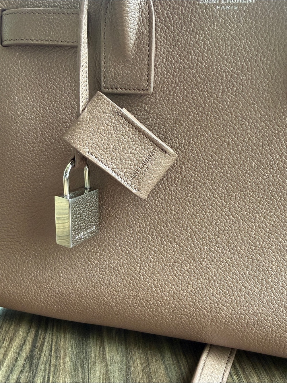 Saint Laurent Sac de Jour grained leather - Dusty Rose Taupe - Picture 5 of 15